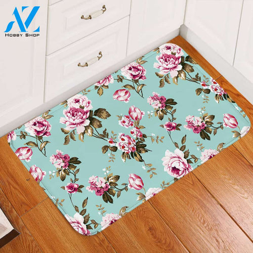 Pink Roses Door Mat