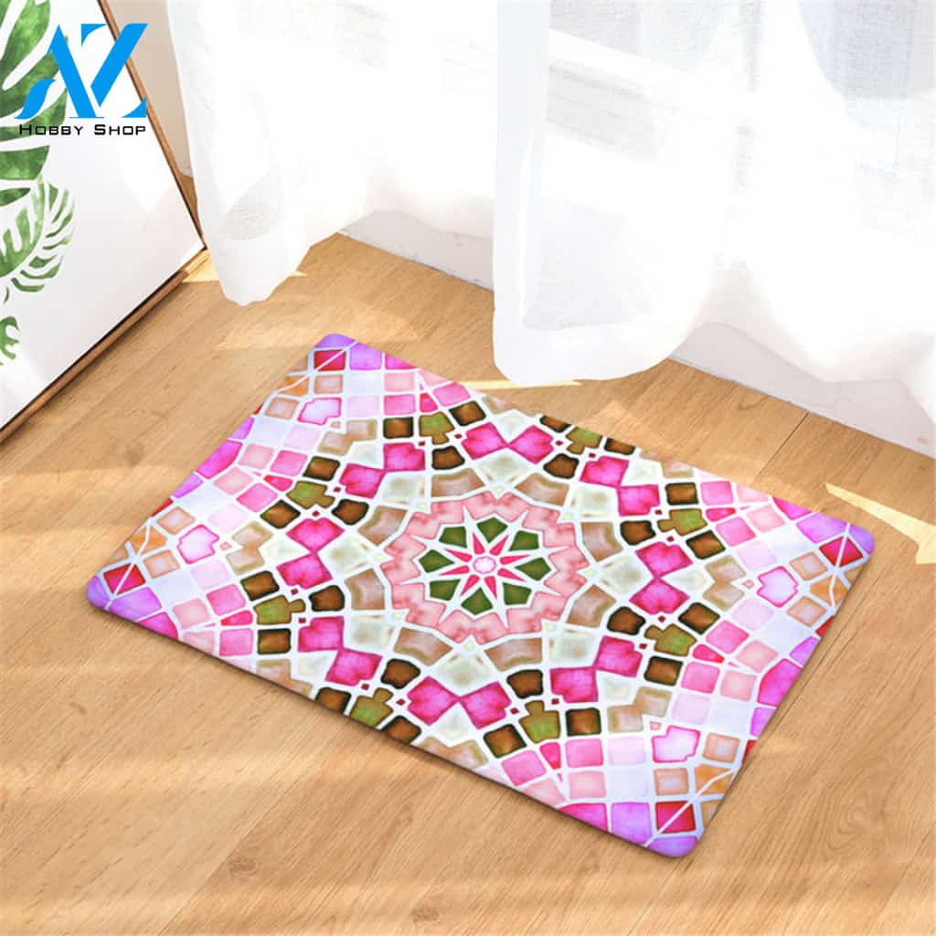 Pinkish Title Door Mat