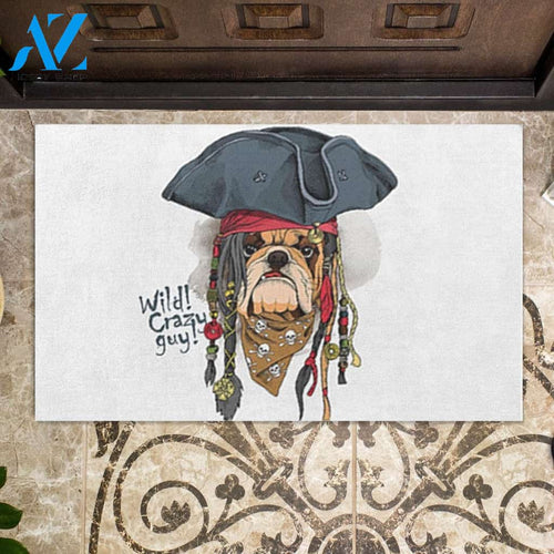 Pirate Pug Doormat Indoor and Outdoor Doormat Home Decor Housewarming Gift Gift for Pug Dog Lover Friend Family