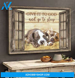 Pit bull - Give it to God and go to sleep Pit bull Landscape Canvas Prints - Wall Art