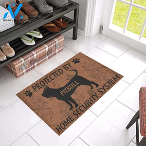 Pit Bull Home Security System Doormat | Welcome Mat | House Warming Gift