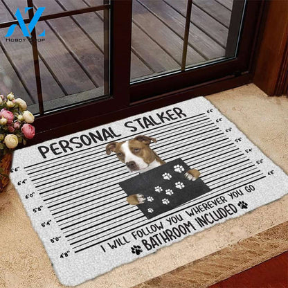 Pit Bull Personal Stalker Doormat