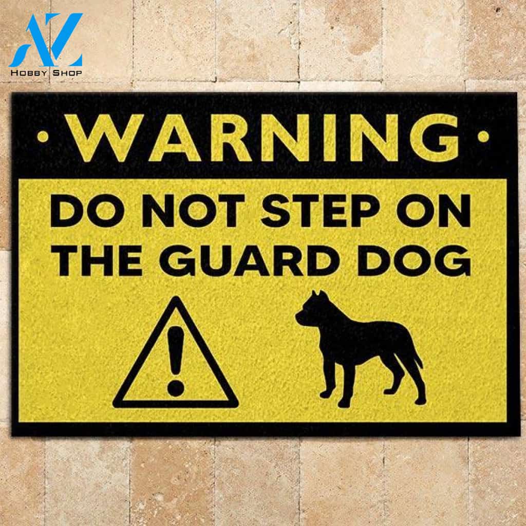 Pitbull Doormat Do Not Step On The Guard Dog | Welcome Mat | House Warming Gift