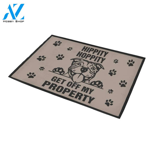 Pitbull Ge Off My Property Doormat Indoor And Outdoor Mat Entrance Rug Sweet Home Decor Housewarming Gift Gift For Friend Family Stem Feminist