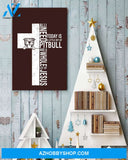 Pitbull Jesus Cross Easter Canvas And Poster, Wall Decor Visual Art, Wall Poster, My Poster Wall