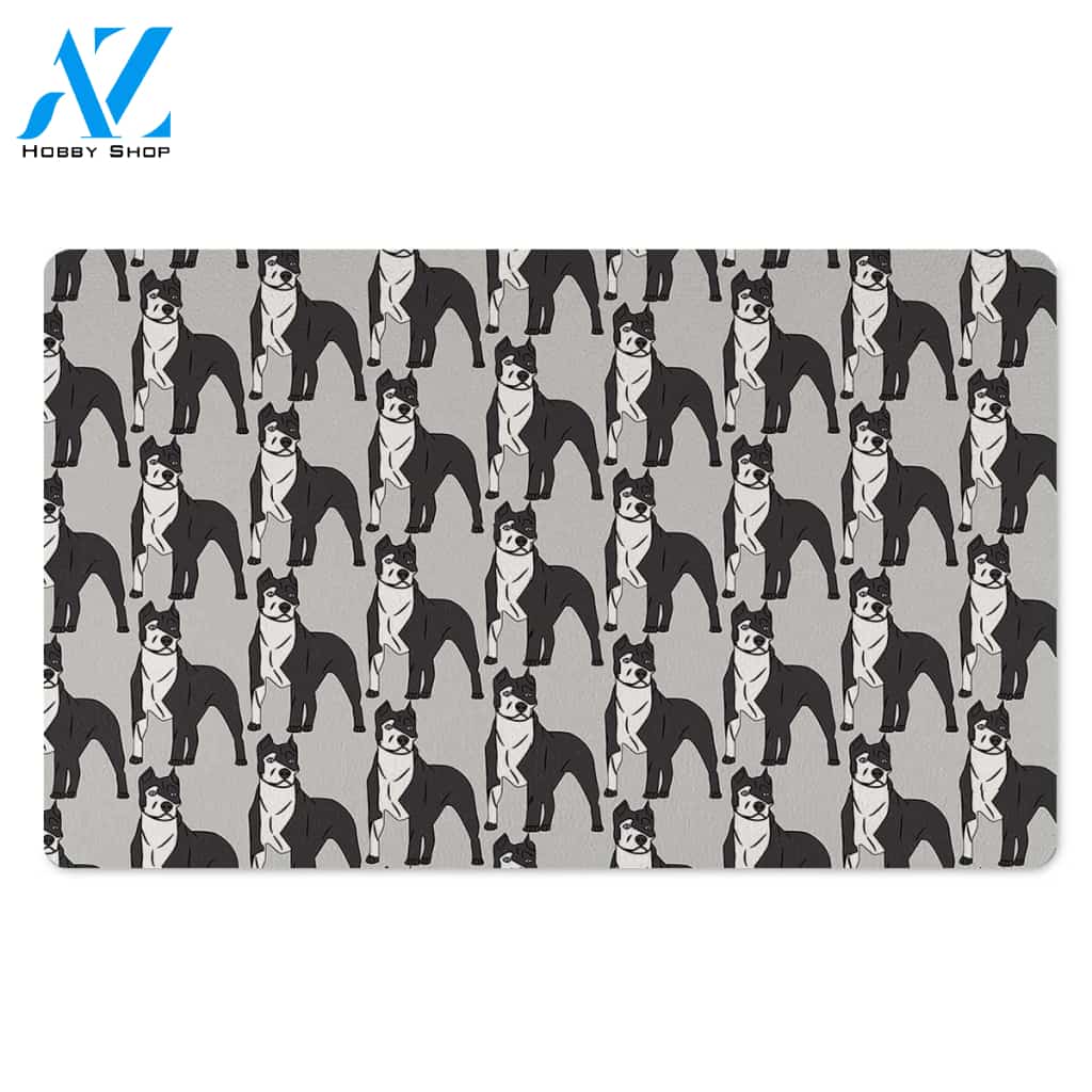 Pitbull Print Door Mat