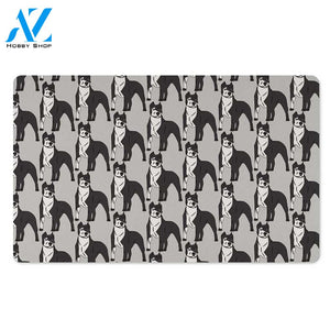 Pitbull Print Door Mat