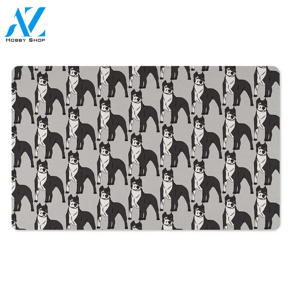 Pitbull Print Door Mat