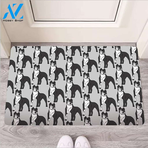 Pitbull Print Door Mat