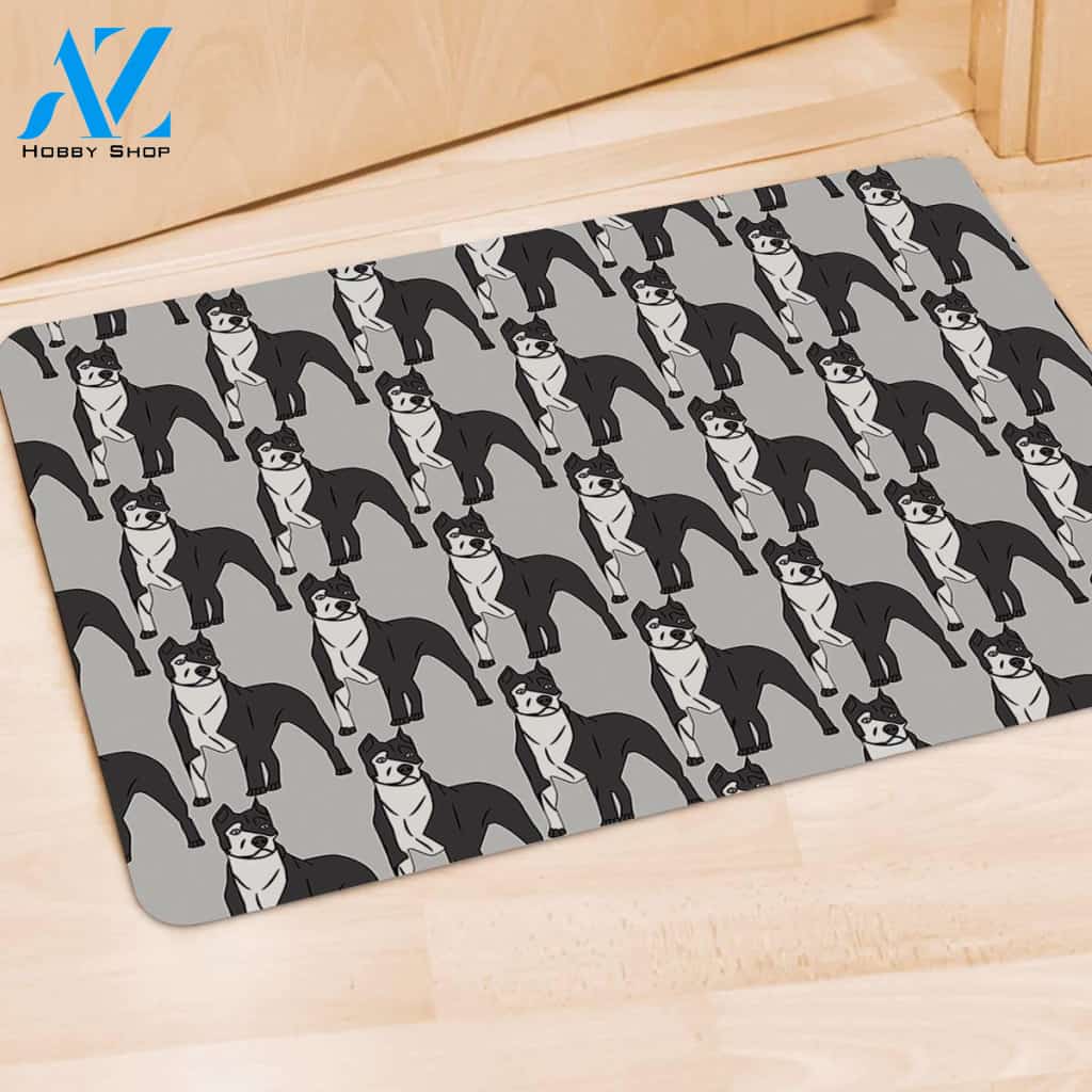 Pitbull Print Door Mat