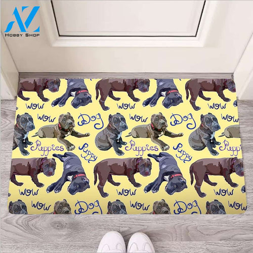 Pitbull Puppy Door Mat