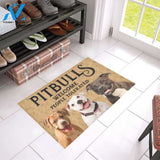 Pitbull Welcome People Tolerated Doormat | Welcome Mat | House Warming Gift
