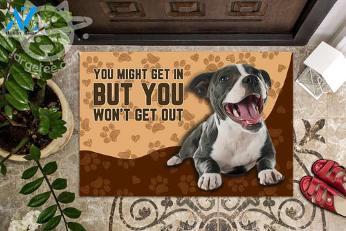 Pitbull You Won't Get Out Doormat
