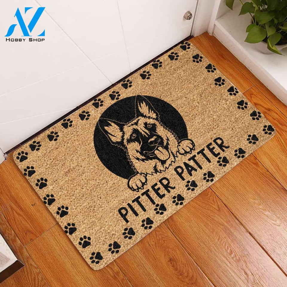 Pitter Patter Dog Doormat Welcome Mat House Warming Gift Home Decor Gift for Dog Lovers Funny Doormat Gift Idea