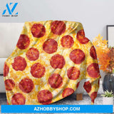 Pizza Blanket, Funny Fleece Blanket, Food Blanket Gift For Friend Family Birthday Gift Home Decor Bedding Couch Sofa Soft and Comfy Cozy