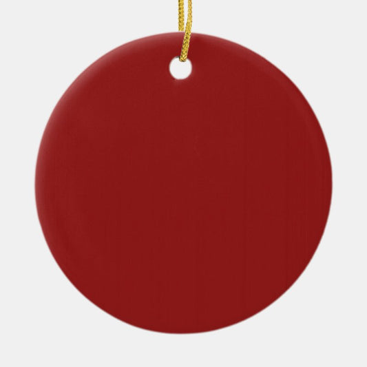 Plain Blank Red Shades Diy Add Text Quote Photo Ceramic Ornament