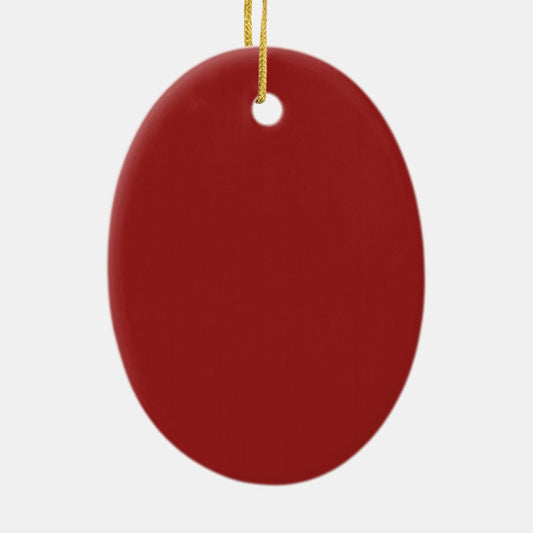 Plain Blank Red Shades Diy Add Text Quote Photo Ceramic Ornament