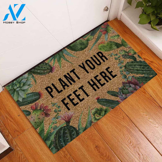 Plant Your Feet Succulent Doormat | Welcome Mat | House Warming Gift