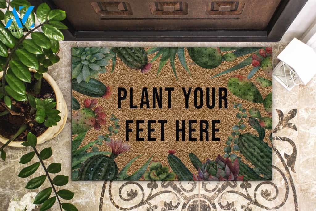 Personalized Name Family House Plant Your Feet Succulent Doormat Welcome Mat House Warming Gift Floor Mat Door Mat Home Decor