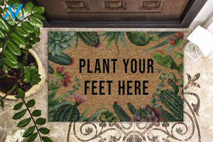 Personalized Name Family House Plant Your Feet Succulent Doormat Welcome Mat House Warming Gift Floor Mat Door Mat Home Decor