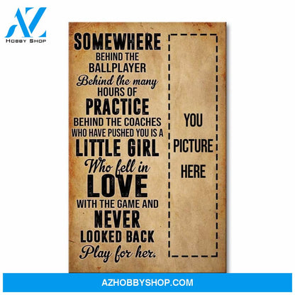 Play for her - Soccer Custom Canvas Prints With Photo
