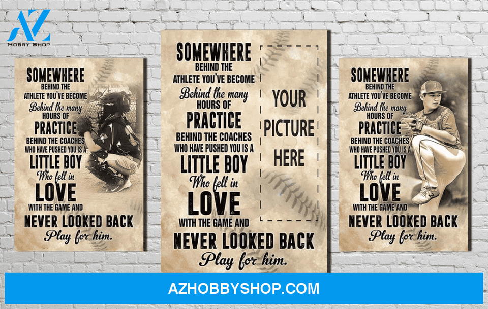 Play for him - Baseball Custom Canvas Prints With Photo