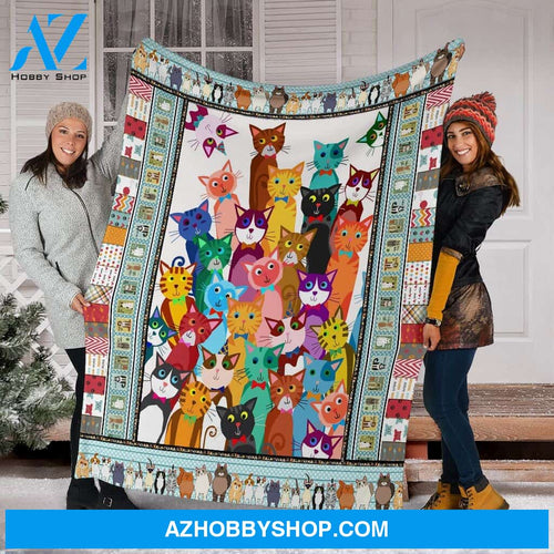 Play With Cats Fleece Blanket