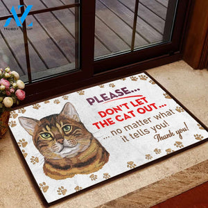 Please, Don't Let The Cat Out Doormat Welcome Mat Housewarming Gift Home Decor Gift For Cat Lovers Funny Doormat Gift Idea