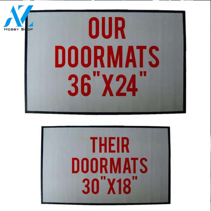 Please Park Witch Brooms at The Door Halloween Doormat Indoor and Outdoor Mat Entrance Rug Funny Home Decor Closing Gift Gift for Friend Idea