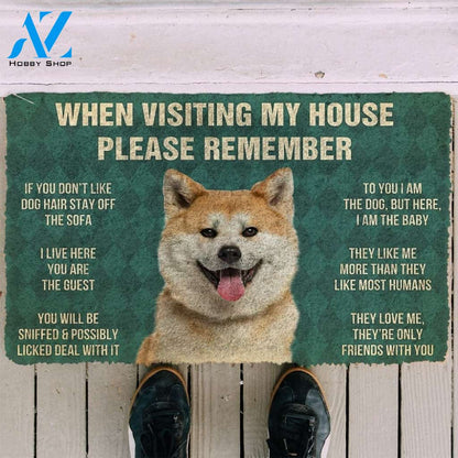Gearhumans GearHuman 3D Please Remember Akita Dogs House Rules Custom Doormat