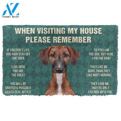 Gearhumans GearHuman 3D Please Remember Azawakh Dogs House Rules Custom Doormat