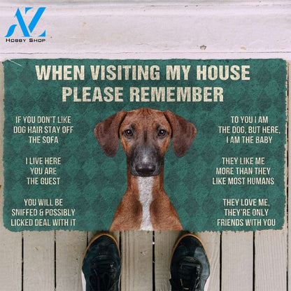 Gearhumans GearHuman 3D Please Remember Azawakh Dogs House Rules Custom Doormat