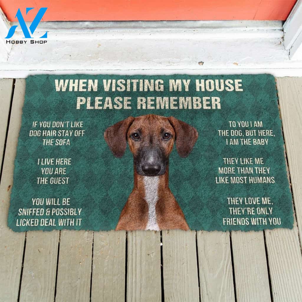 Gearhumans GearHuman 3D Please Remember Azawakh Dogs House Rules Custom Doormat