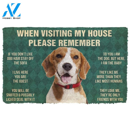 Gearhumans GearHuman 3D Please Remember Beagle Dog's House Rules Doormat