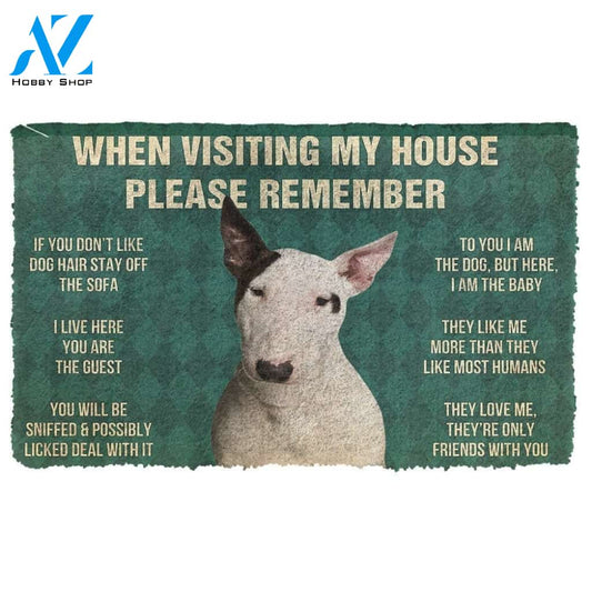 Gearhumans GearHuman 3D Please Remember Bull Terrier Dog's House Rules Doormat
