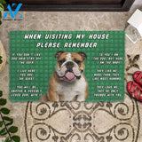 Please Remember Bulldog Dog's House Rules Doormat Welcome Mat House Warming Gift Home Decor Funny Doormat Gift Idea