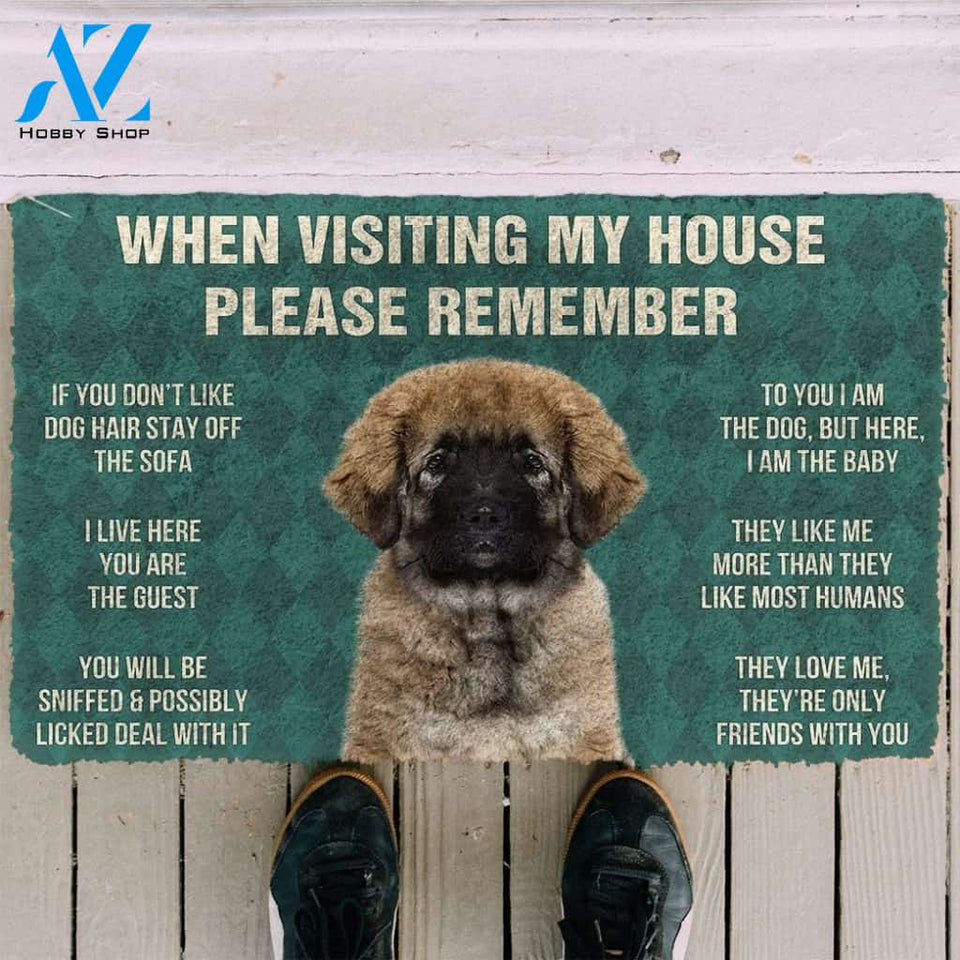 Gearhumans Gearhuman 3D Please Remember Caucasian Shepherd Dogs House Rules Custom Doormat