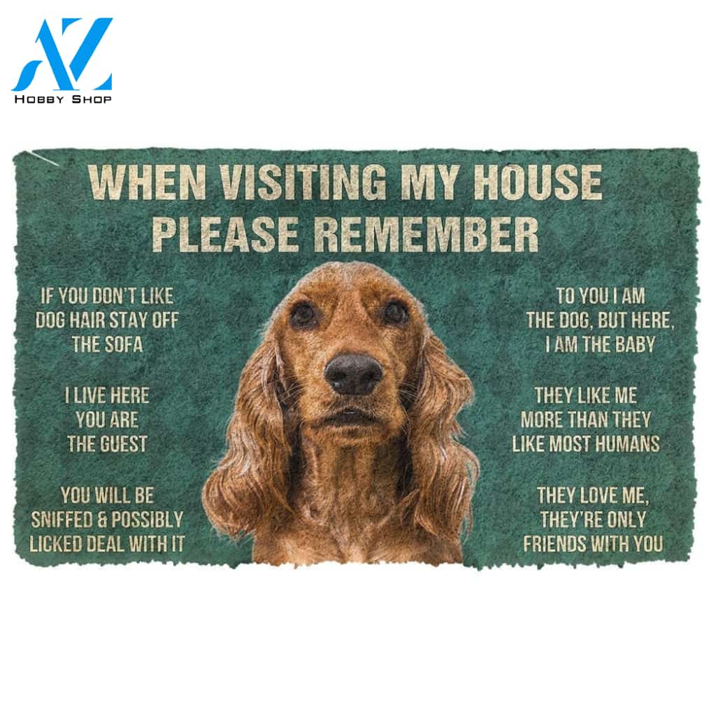 Gearhumans Gearhuman 3D Please Remember Cocker Spaniel Dogs House Rules Custom Doormat