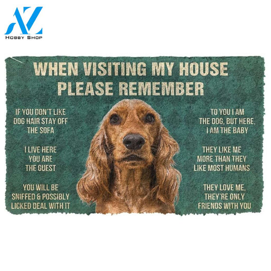 Gearhumans Gearhuman 3D Please Remember Cocker Spaniel Dogs House Rules Custom Doormat