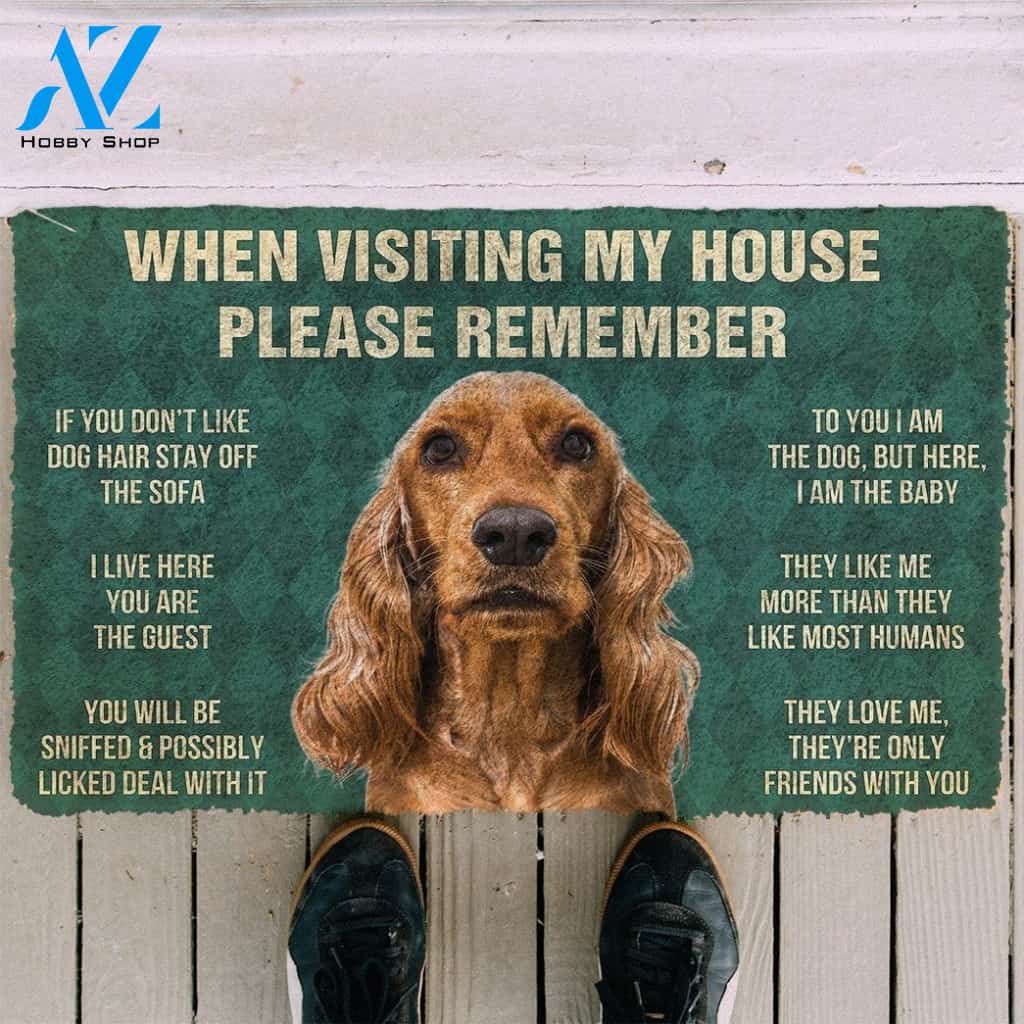 Gearhumans Gearhuman 3D Please Remember Cocker Spaniel Dogs House Rules Custom Doormat
