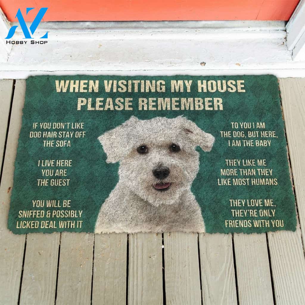 Gearhumans Gearhuman 3D Please Remember Coton de Tulear Dogs House Rules Custom Doormat