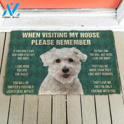 Gearhumans Gearhuman 3D Please Remember Coton de Tulear Dogs House Rules Custom Doormat