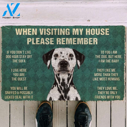 Gearhumans GearHuman 3D Please Remember Dalmatian Dogs House Rules Doormat