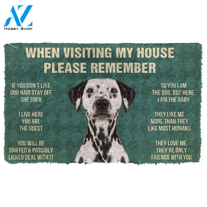Gearhumans GearHuman 3D Please Remember Dalmatian Dogs House Rules Doormat
