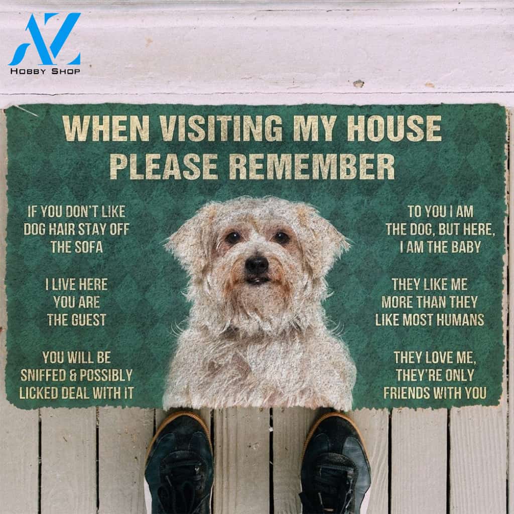 Gearhumans GearHuman 3D Please Remember Dandie Dinmont Terrier Dogs House Rules Doormat