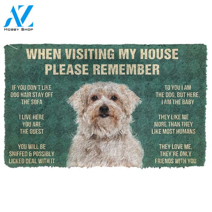 Gearhumans GearHuman 3D Please Remember Dandie Dinmont Terrier Dogs House Rules Doormat
