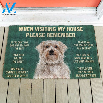 Gearhumans GearHuman 3D Please Remember Dandie Dinmont Terrier Dogs House Rules Doormat