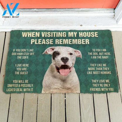 Gearhumans GearHuman 3D Please Remember Dogo Argentino Dog's House Rules Doormat