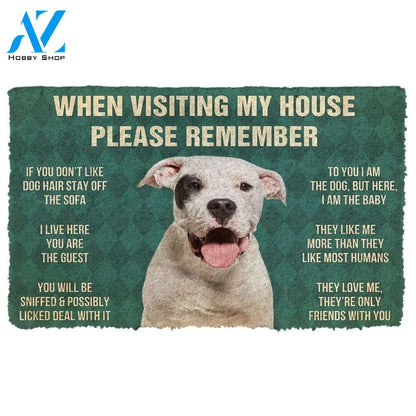 Gearhumans GearHuman 3D Please Remember Dogo Argentino Dog's House Rules Doormat