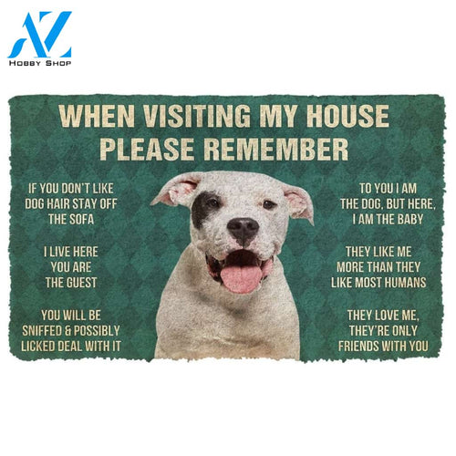 Gearhumans GearHuman 3D Please Remember Dogo Argentino Dog's House Rules Doormat